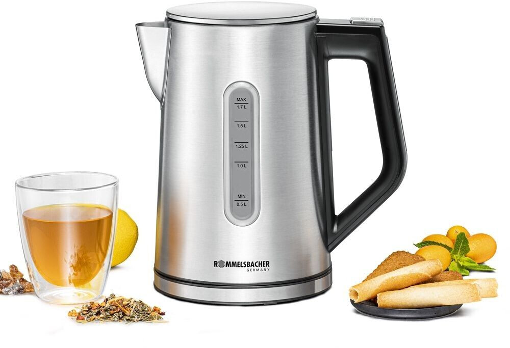 کتری برقی روملزباخر آلمان مدل Rommelsbacher WK 3000 - بدنه استیل ظرفیت 1.7 لیتر